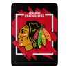 Chicago Blackhawks Blanket 46x60 Micro Raschel Dimensional Design Rolled Special Order