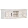 TV Stand White 47.2"x11.8"x15.7" Solid Wood Mango