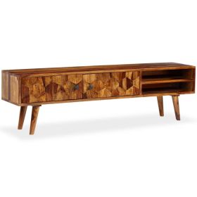 TV Stand Solid Wood Sheesham 55.1"x11.8"x15.7"