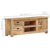 TV Stand 43.3"x11.8"x15.7" Rough Mango Wood