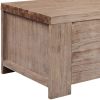 TV Stand Solid Brushed Acacia Wood 55.1"x15"x15.7"