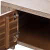 TV Stand Solid Brushed Acacia Wood 55.1"x15"x15.7"