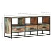 TV Stand 43.3"x11.8"x17.7" Solid Wood Reclaimed