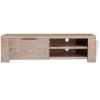 TV Stand Solid Brushed Acacia Wood 55.1"x15"x15.7"