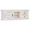 TV Stand White 47.2"x11.8"x15.7" Solid Wood Mango