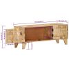 TV Stand 43.3"x11.8"x15.7" Solid Wood Mango