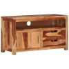 TV Stand 35.4"x13.6"x19.7" Solid Wood Acacia