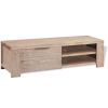 TV Stand Solid Brushed Acacia Wood 55.1"x15"x15.7"