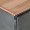 TV Stand Gray 47.2"x11.8"x15.7" Solid Wood Acacia and Steel