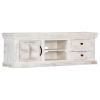 TV Stand White 47.2"x11.8"x15.7" Solid Wood Mango