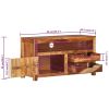 TV Stand 35.4"x13.6"x19.7" Solid Wood Acacia
