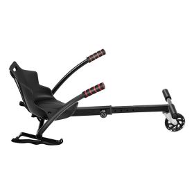 Kids And Adults Adjustable Hover Go Kart Hover Kart Stand Go Kart Seat for 6.5'' 8'' 10'' Two Wheel Self Balancing Scooter (Anti-Turning Go Kart) (Color: Black A, type: Seat Attachment)