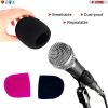 5Core Microphone Cover Mic Pop Filter Windscreen Mic Sponge Covers Disposable Foam For Karaoke Black & Pink SPONGE
